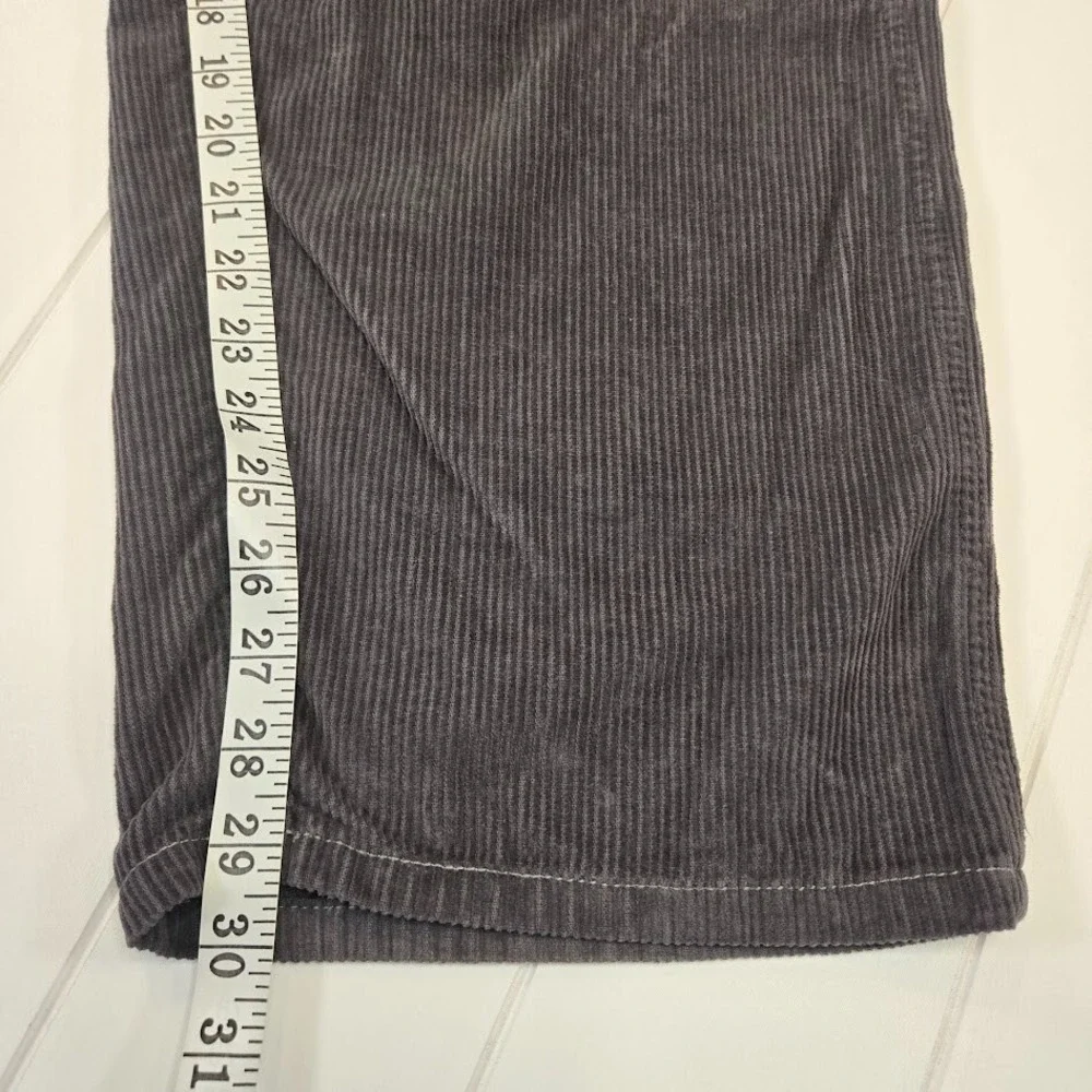Free People Faye Low Slung Boyfriend Corduroy Carpenter Pants Gray Size 30 Baggy